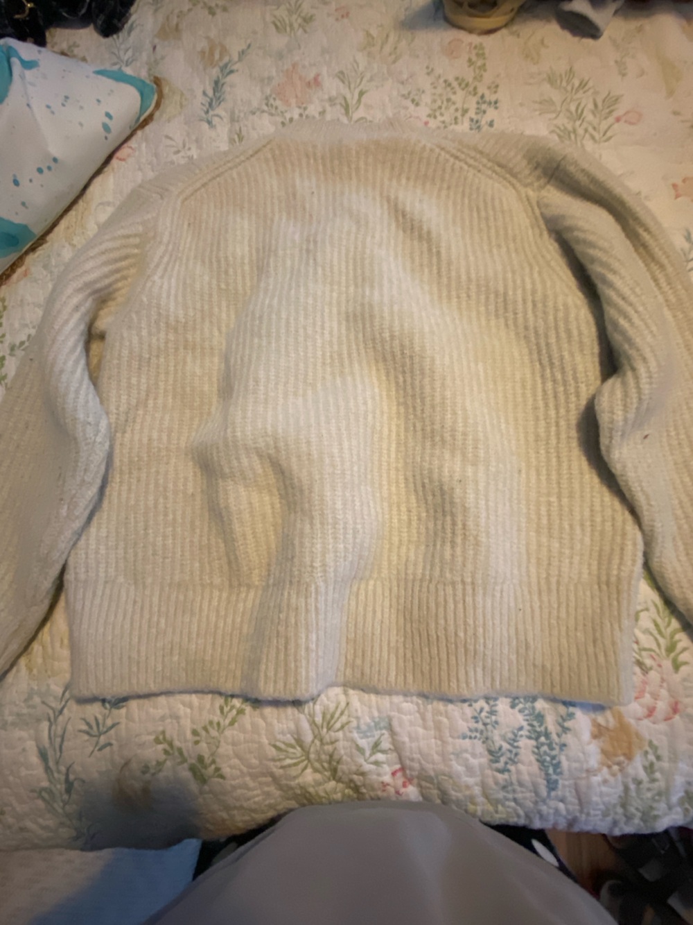 Uniqlo Cream Textured Knit Pullover - Picture 3 of 4